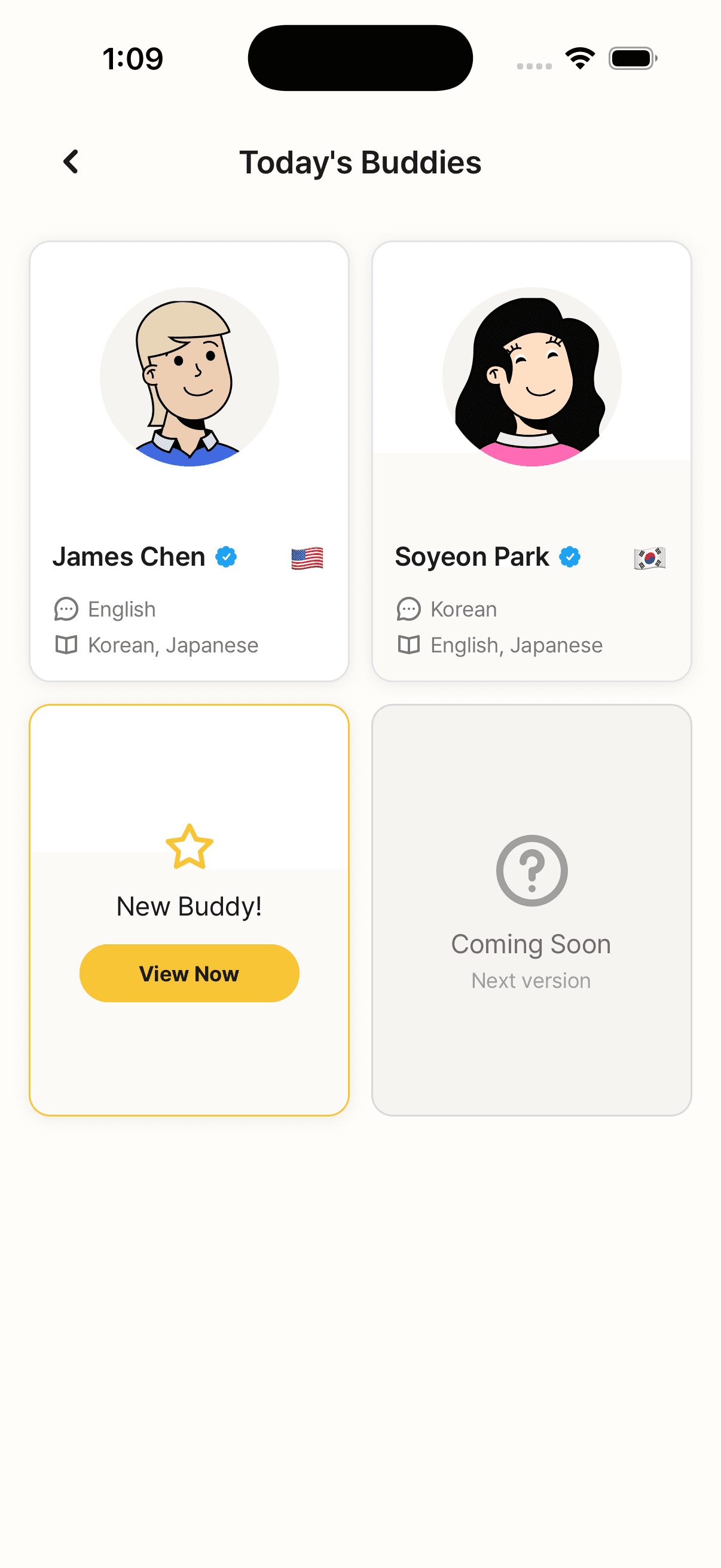 Bridge App - Today's Buddies